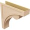 Ekena Millwork 9"W x 36"D x 36"H Thin Viola Rough Cedar Woodgrain TimberThane Corbel, Primed Tan CORUR09X36X36VIORCPR - alternate 4